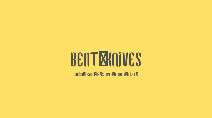 Bent-Knives Font