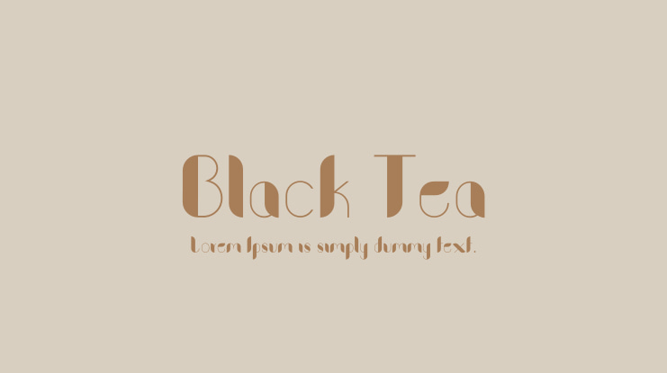 Black Tea Font