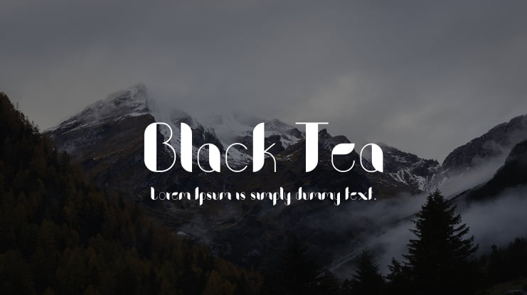 Black Tea Font
