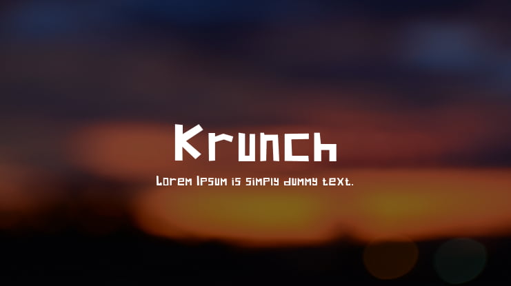 Krunch Font