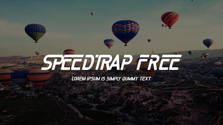 SPEEDTRAP FREE Font