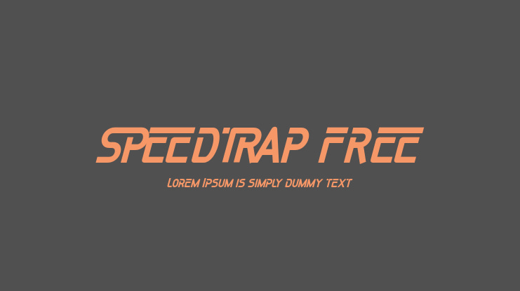 SPEEDTRAP FREE Font