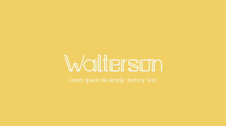 Walterson Font Family