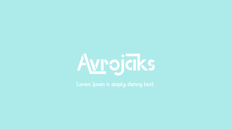Avrojaks Font