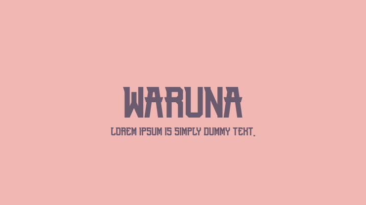 Waruna Font