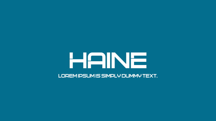 Haine Font