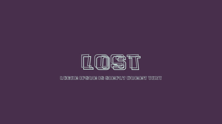 Lost Font
