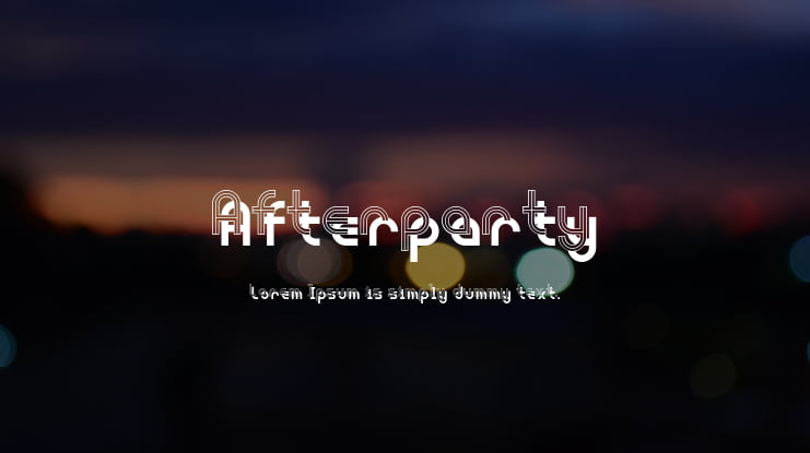 Afterparty Font