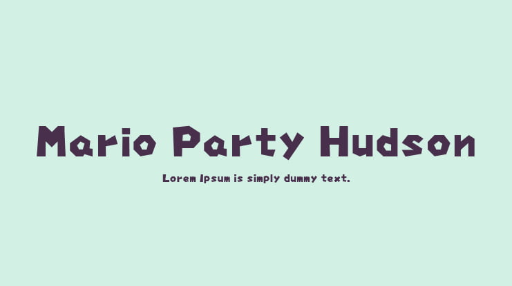 Mario Party Hudson Font