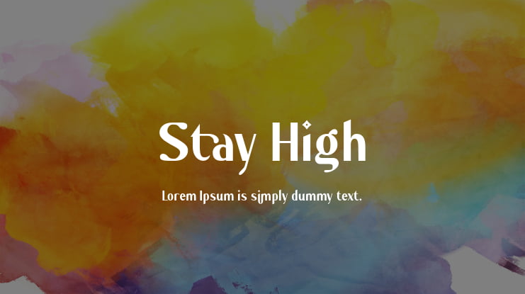Stay High Font Family