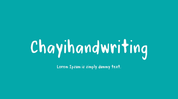 Chayihandwriting Font