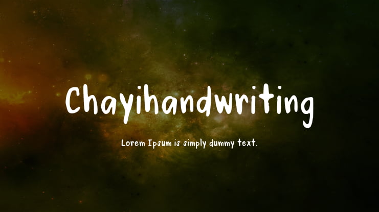 Chayihandwriting Font