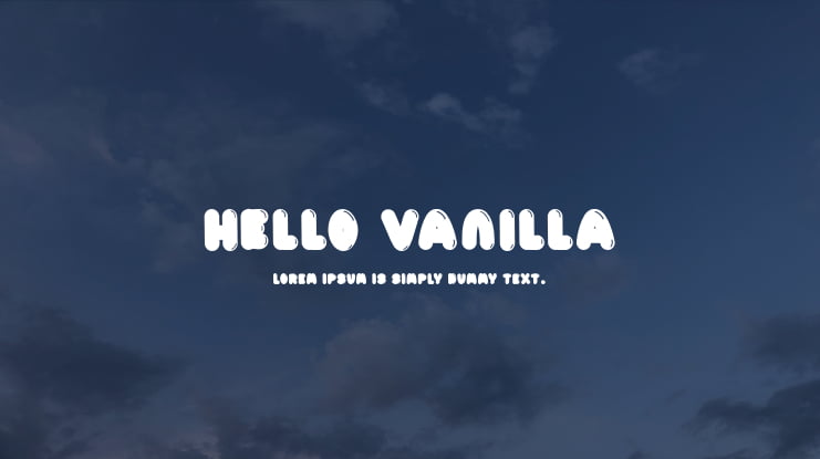 Hello Vanilla Font