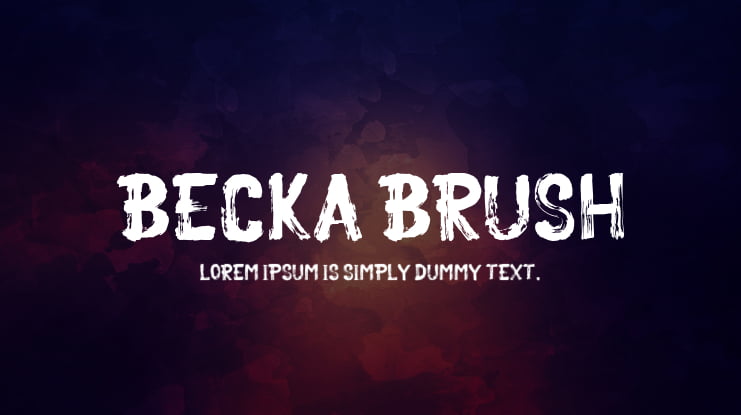 Becka Brush Font