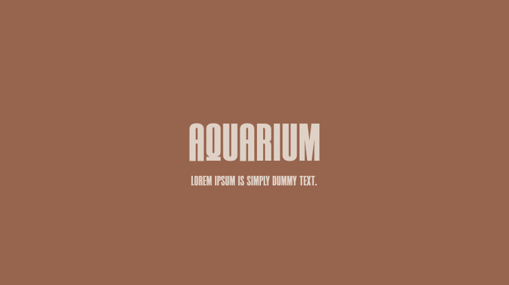 AQUARIUM Font