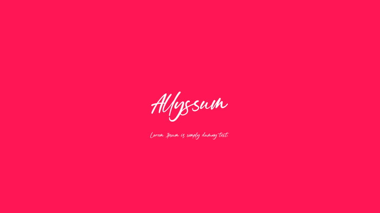Allyssum Font Family
