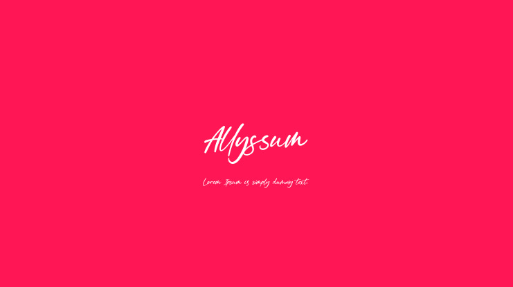 Allyssum Font Family