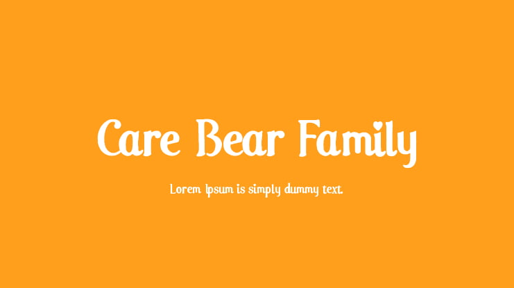 Care Bear Family Font