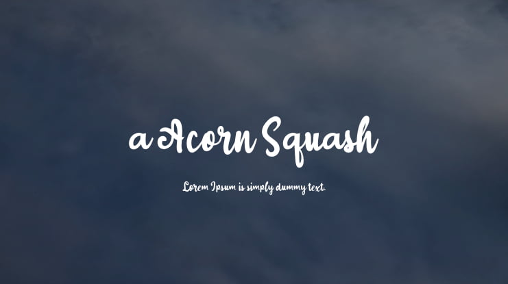a Acorn Squash Font