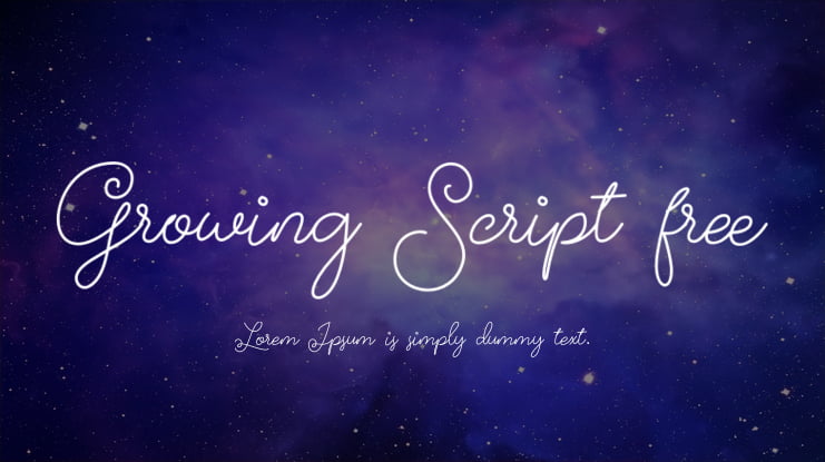 Growing Script free Font