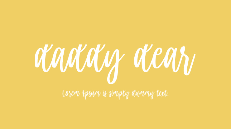 daddy dear Font