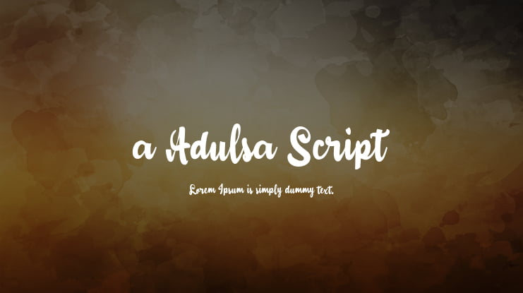 a Adulsa Script Font