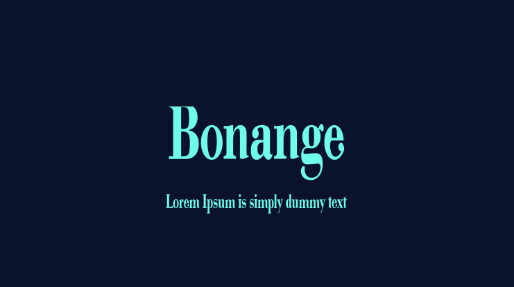 Bonange Font