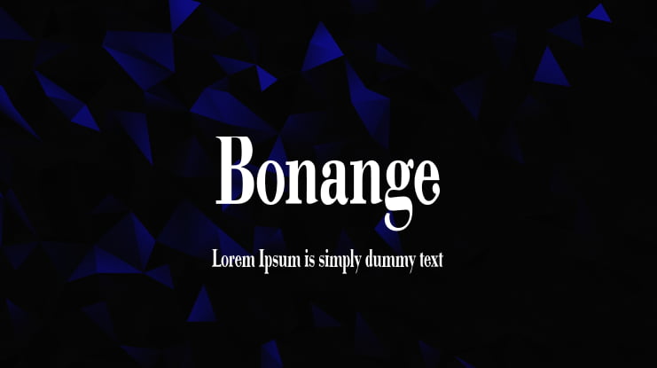Bonange Font