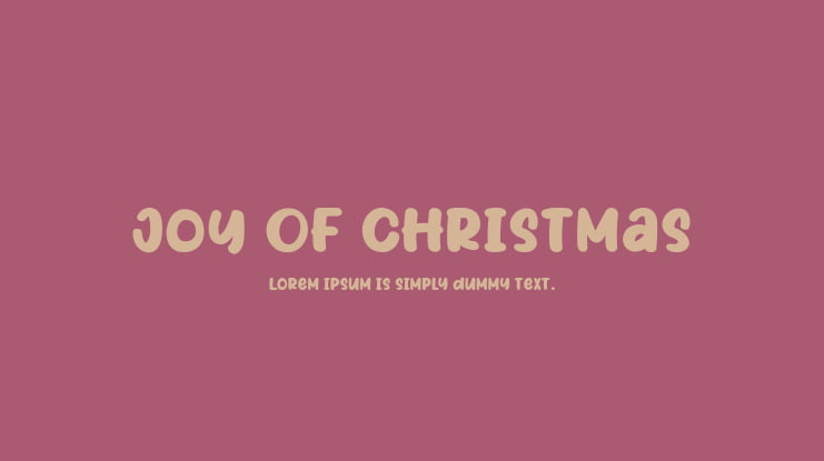 Joy Of Christmas Font