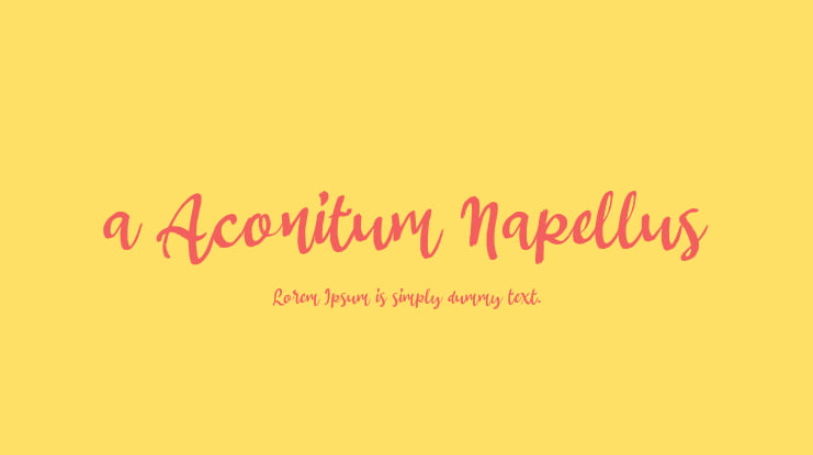 a Aconitum Napellus Font