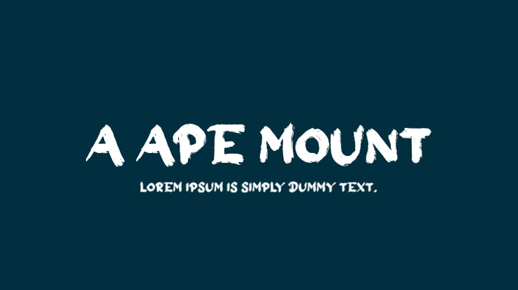 a Ape Mount Font