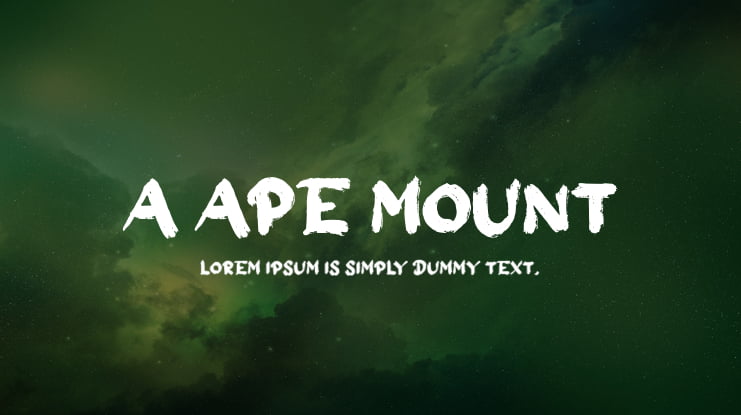 a Ape Mount Font