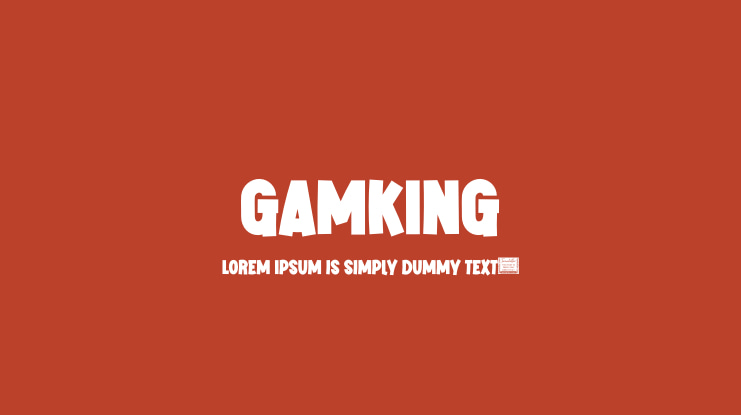 GAMKING Font