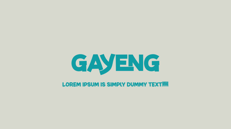 GAYENG Font
