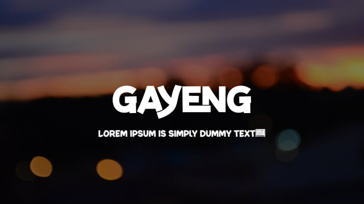 GAYENG Font