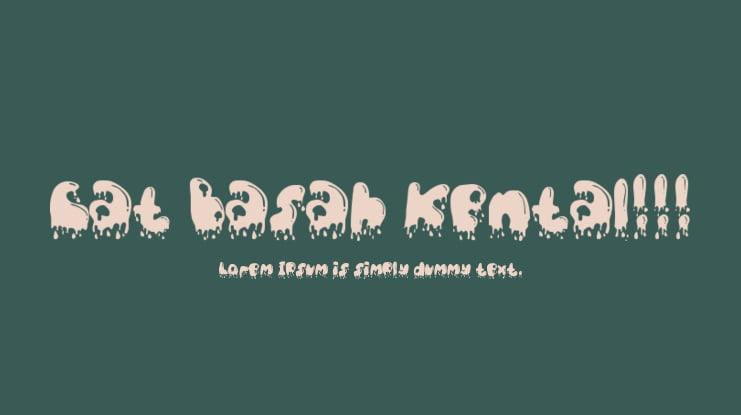 Cat Basah Kental!!! Font Family