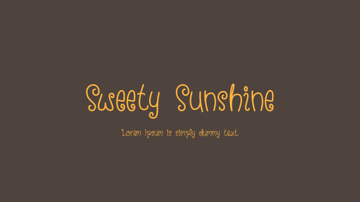 Sweety Sunshine Font
