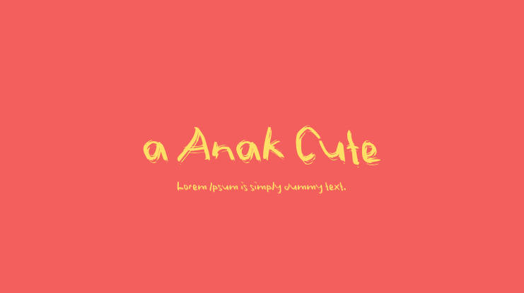 a Anak Cute Font