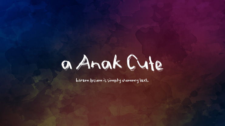 a Anak Cute Font