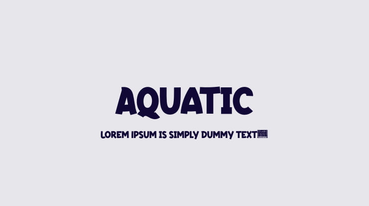 Aquatic Font