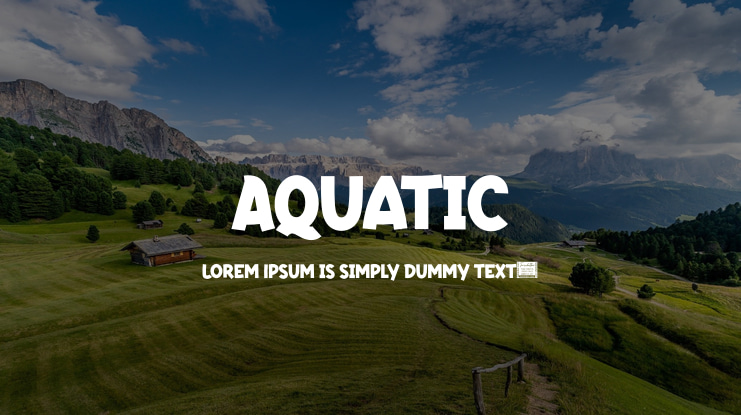 Aquatic Font