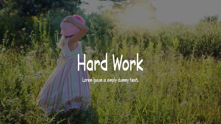 Hard Work Font