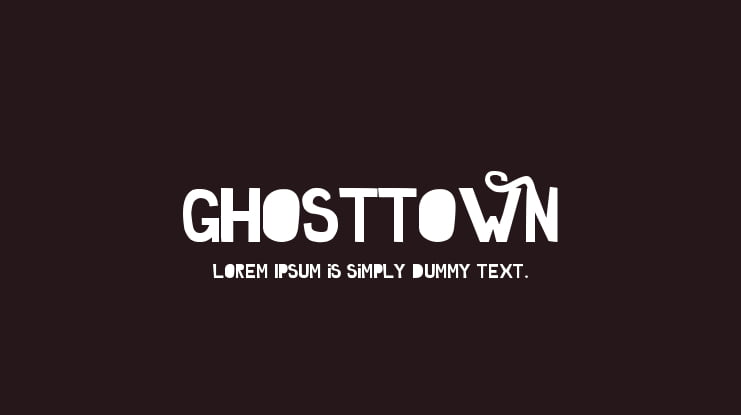 Ghosttown Font