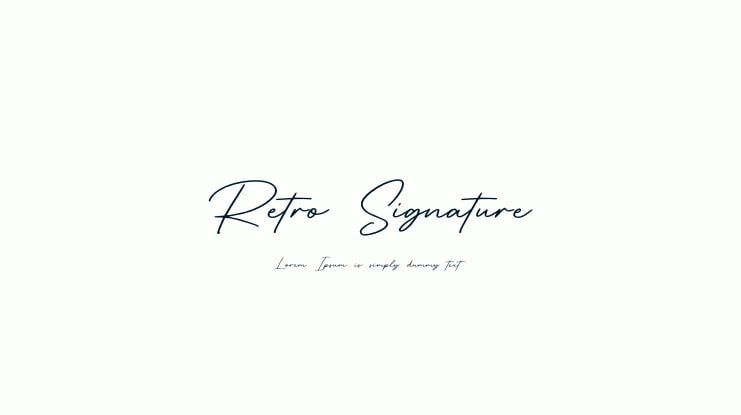 Retro Signature Font