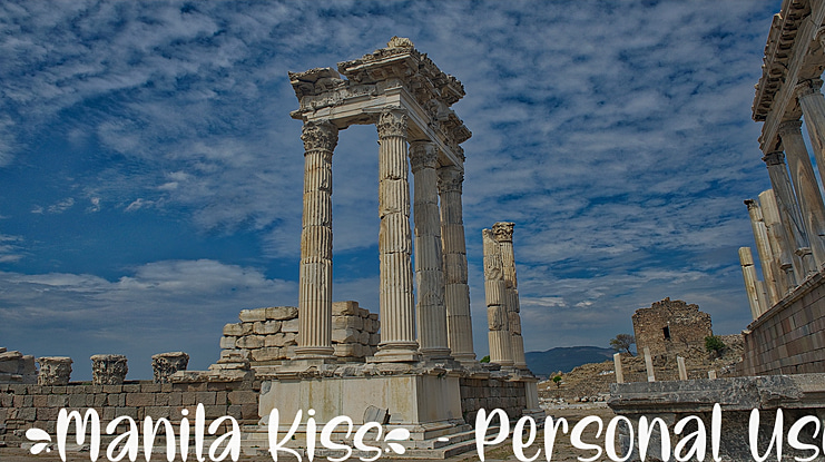 Manila Kiss - Personal Use Font