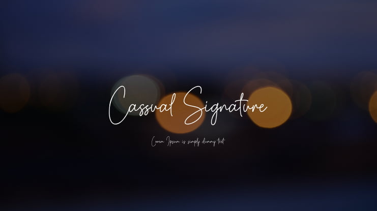 Cassual Signature Font