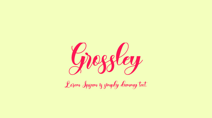 Grossley Font