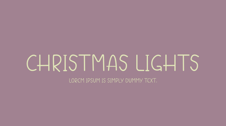 Christmas Lights Font