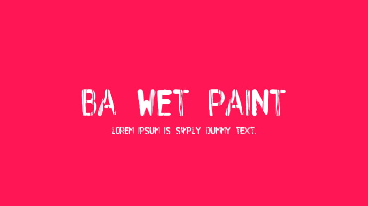 BA Wet Paint Font
