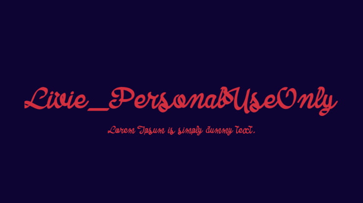 Livie_PersonalUseOnly Font